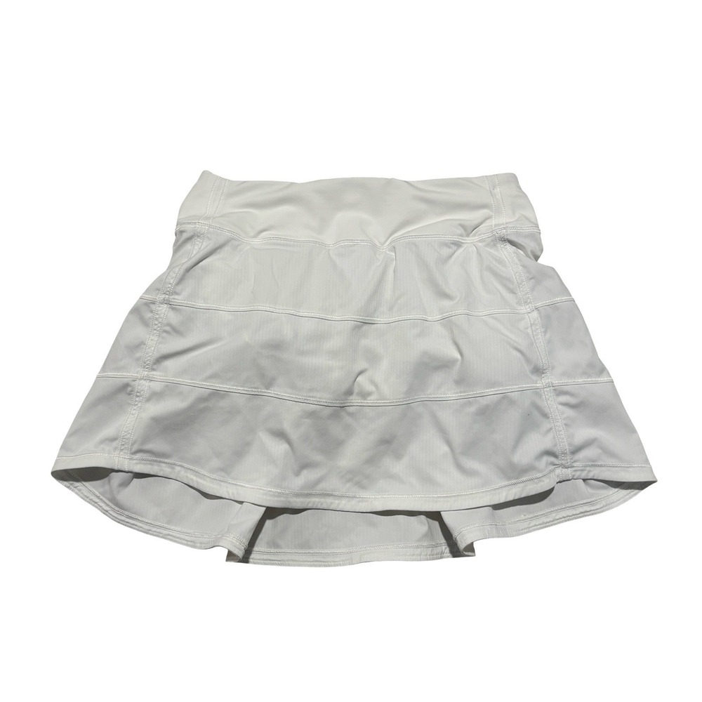 Lululemon Pace Rival Mid Rise Skirt White Everyday Shorts Skort Size 2 - 24x11